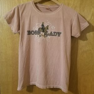 Boss Lady Western Horse Tee Shirt